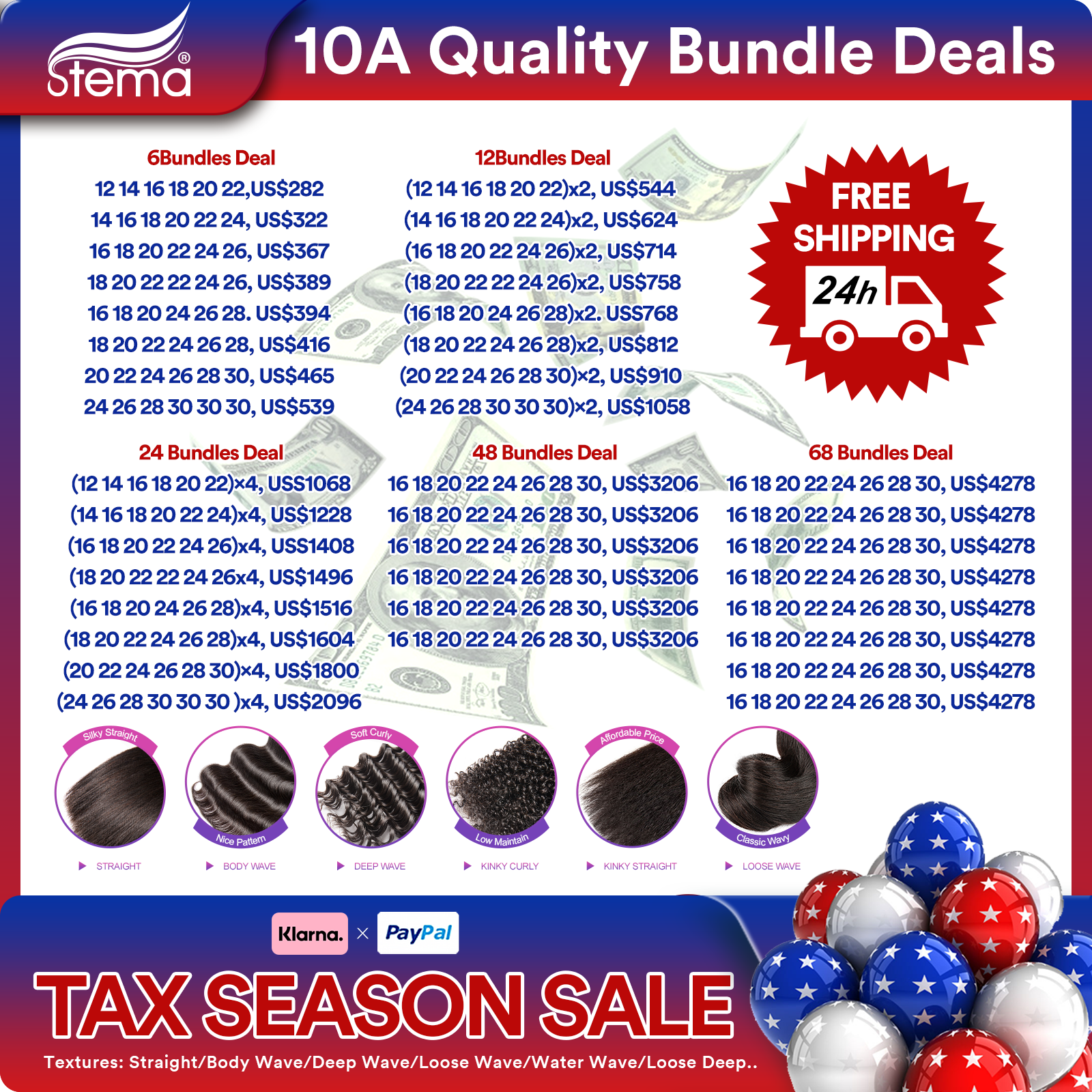 #Package Deals 10A Quality 100% Virgin Human Hair Bundle Deals